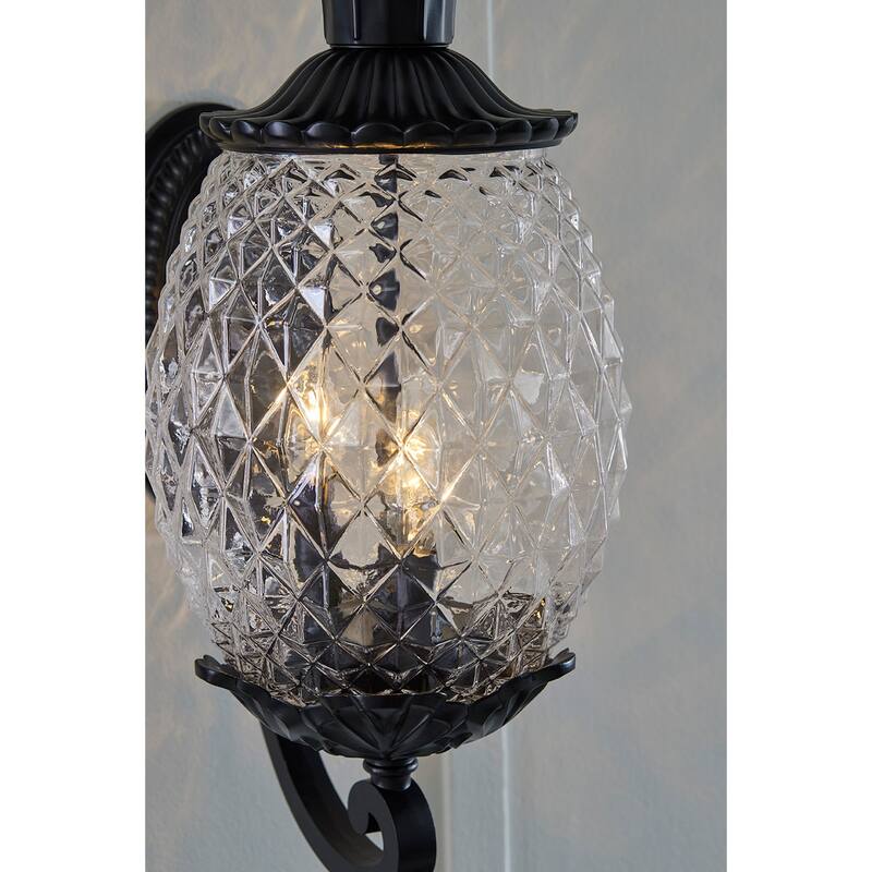 Lanai 3-light Outdoor Matte Black Wall Lantern