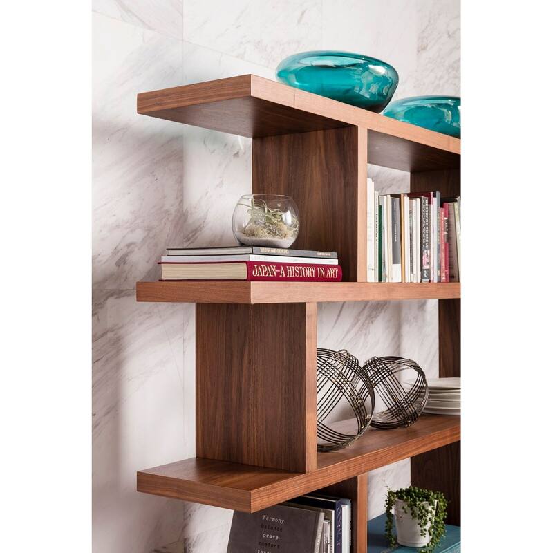 Aurelle Home Kamma Large Modern Storage Bookshelf