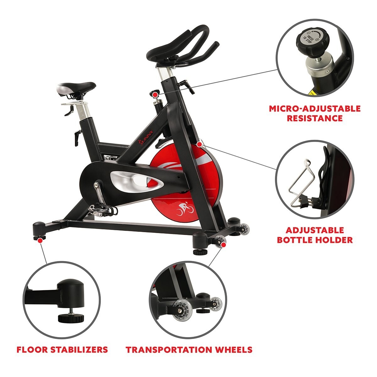 Sunny Health Fitness Pro Magnetic Belt Drive Indoor Cycling Bike Bed Bath Beyond 19508251