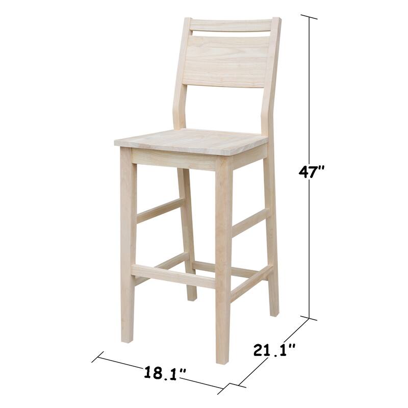 Aspen Panel Stool - Unfinished