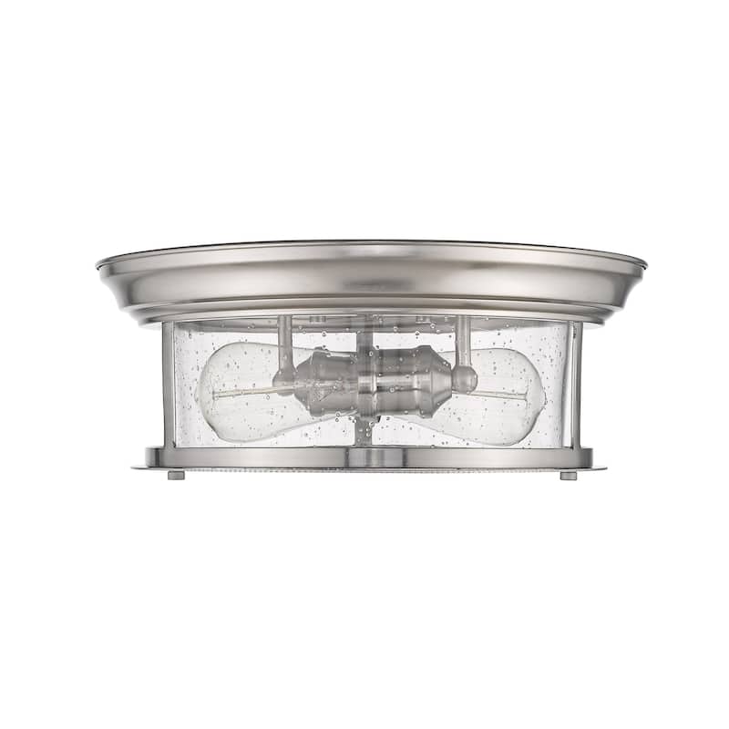 Bellevue Hughen 2 Light 14" Wide Flush Mount Drum Ceiling Fixture