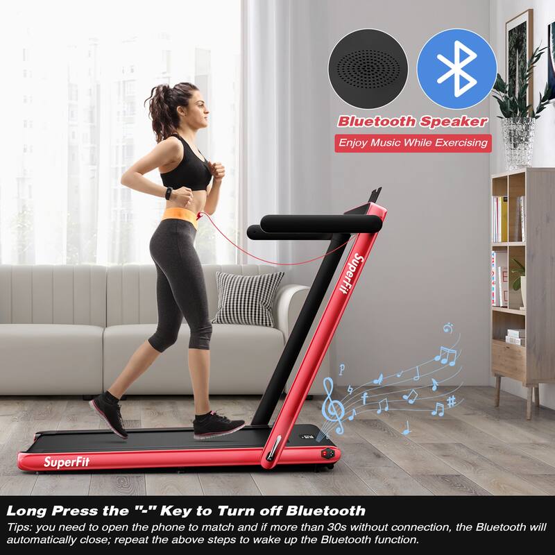 Gymax Motorized Treadmill Folding Under Desk Electric Treadmill - 49'' x 27'' x 42''