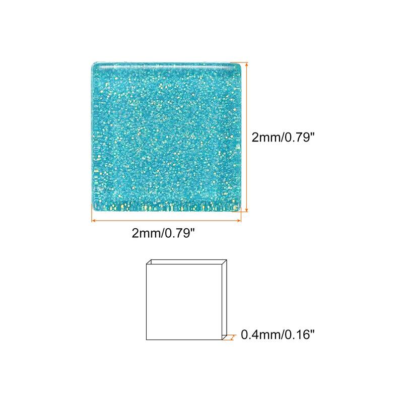 Mosaic Tiles, Glass Tiles 2 x 2cm for DIY Crafts, 50pcs 200g