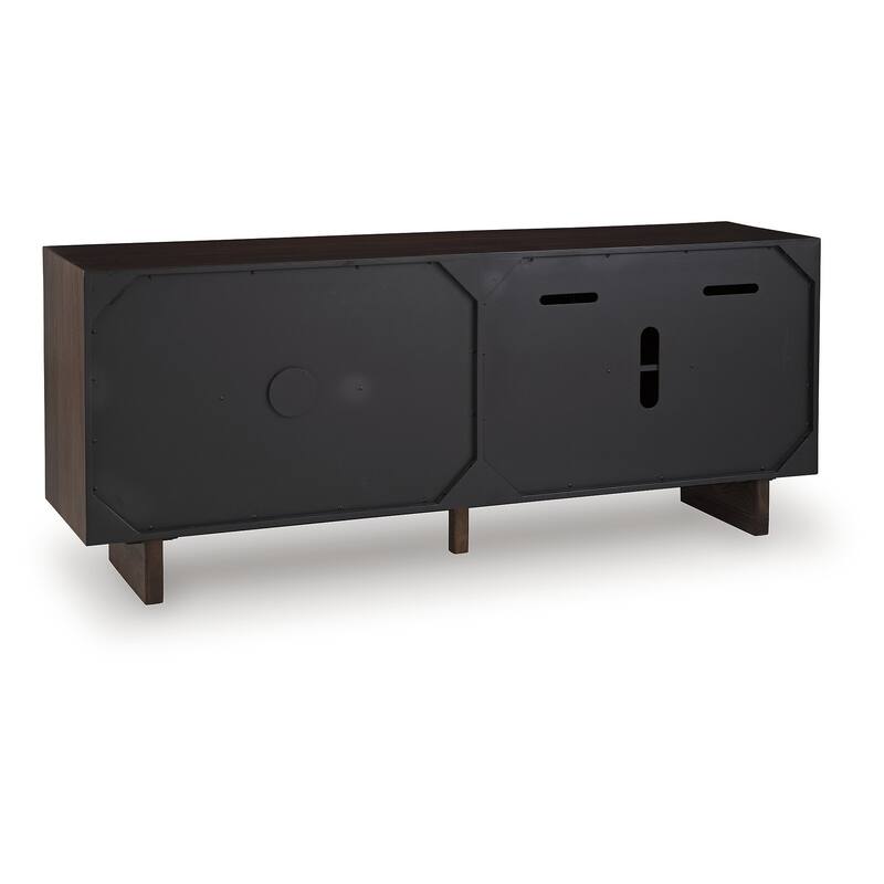 Signature Design by Ashley Welby Brown/Black Accent Cabinet - 71"W x 17"D x 30"H