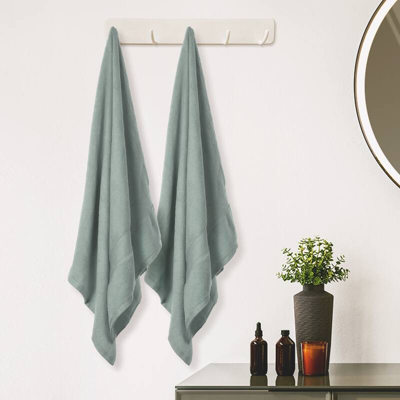 Cotton 2 Pack Bath Towels Set, Light Weight, Quick Dry and Highly Absorbent for Bathroom, Gym, Pool 28" x 56"