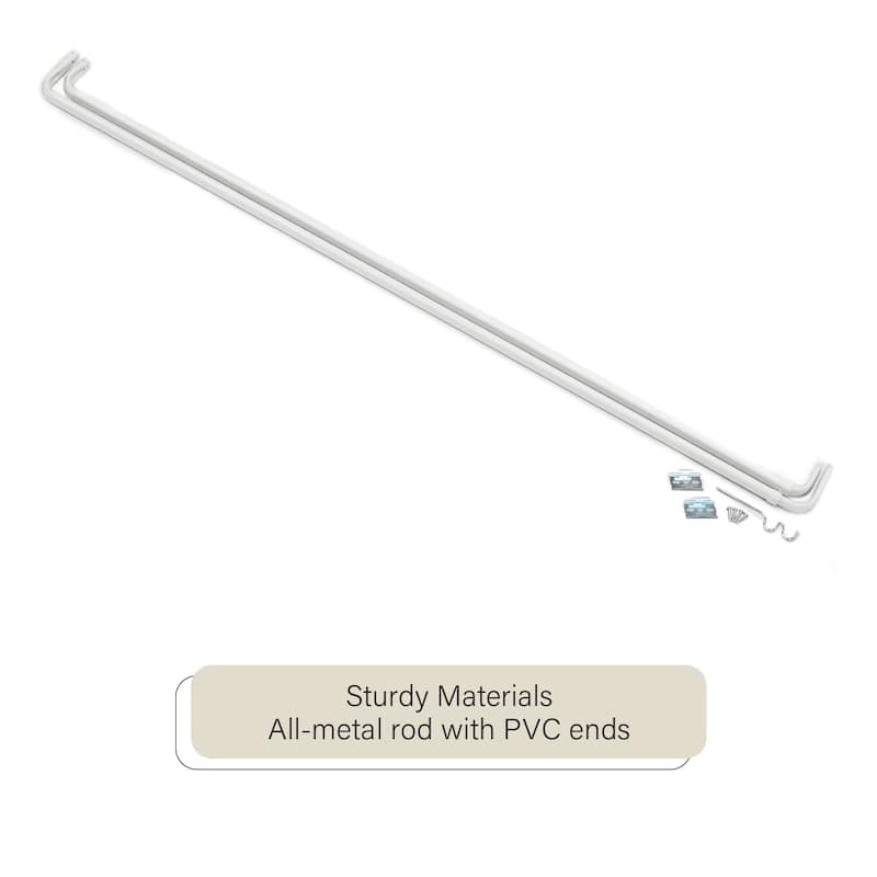 ACHIM Fantasia Double Curtain Rod - White