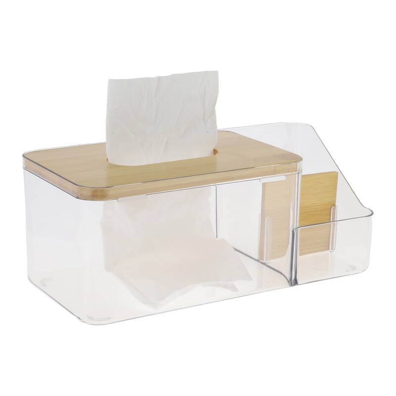 1 Pcs Convenient Divided Tissue Box Holder for Living Room Table Desk