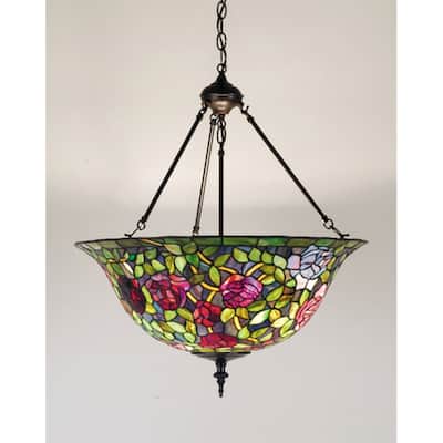 Meyda Tiffany 3 Light 24" Wide Pendant with Handmade Shade