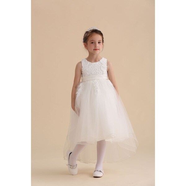 girls white bridesmaid dress
