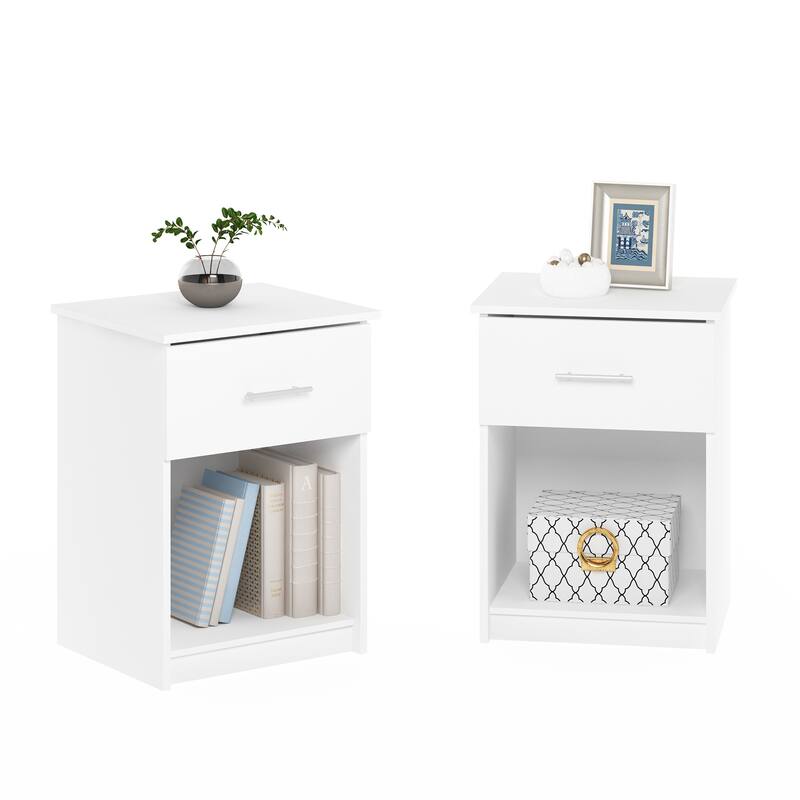 Furinno Tidur Nightstand with Handle with One Drawer