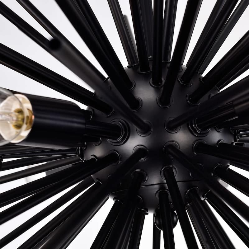 Lorena Sputnik Black 6-Light Industrial Chandelier