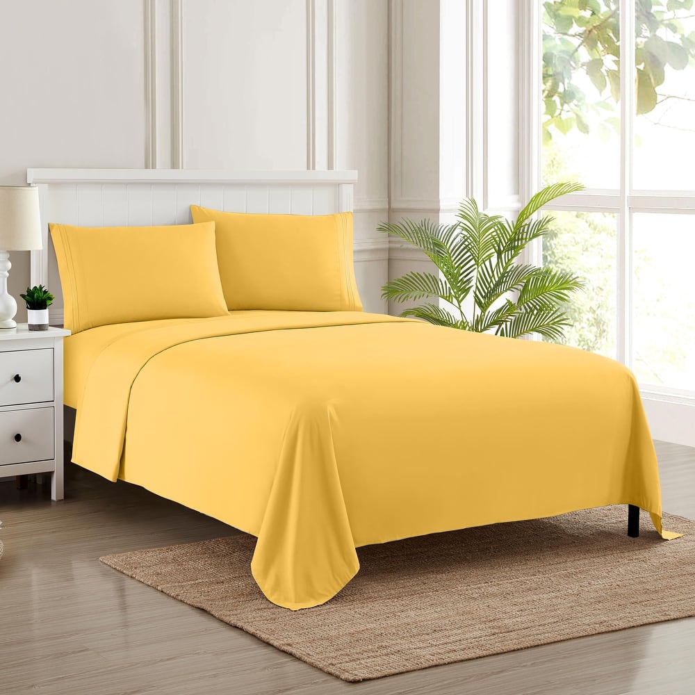 Sweet Home Collection 6 Piece RV Queen Short Sheet Set, Deluxe Ultra Soft 1500 Series, Double Brushed Microfiber