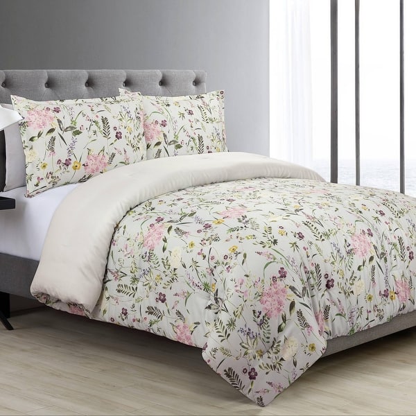Bedspread trapuntino Double Print Rose Lilac Pink Cotton Wisteria Bedspread trapuntino Double Print Rose Lilac Pink Cotton Wisteria
