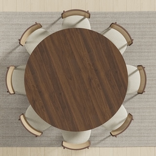 Solid Wood Round Dining Table for 4-8 People Nordic style