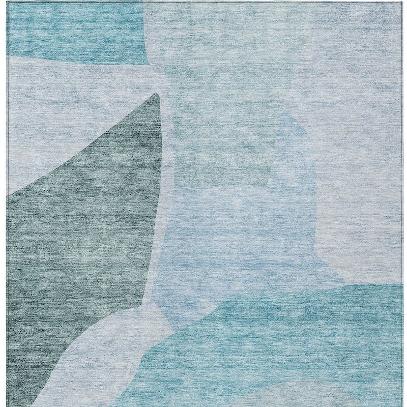 HomeRoots Abstract Transitional Rectangle Outdoor Rug