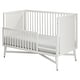 preview thumbnail 1 of 2, Mid Century 3-in-1 Convertible Crib, White