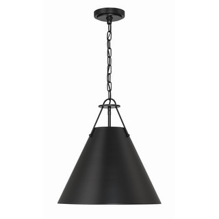 Xavier 3 Light Matte Black Pendant - 16"W x 16.5"H x 16"D