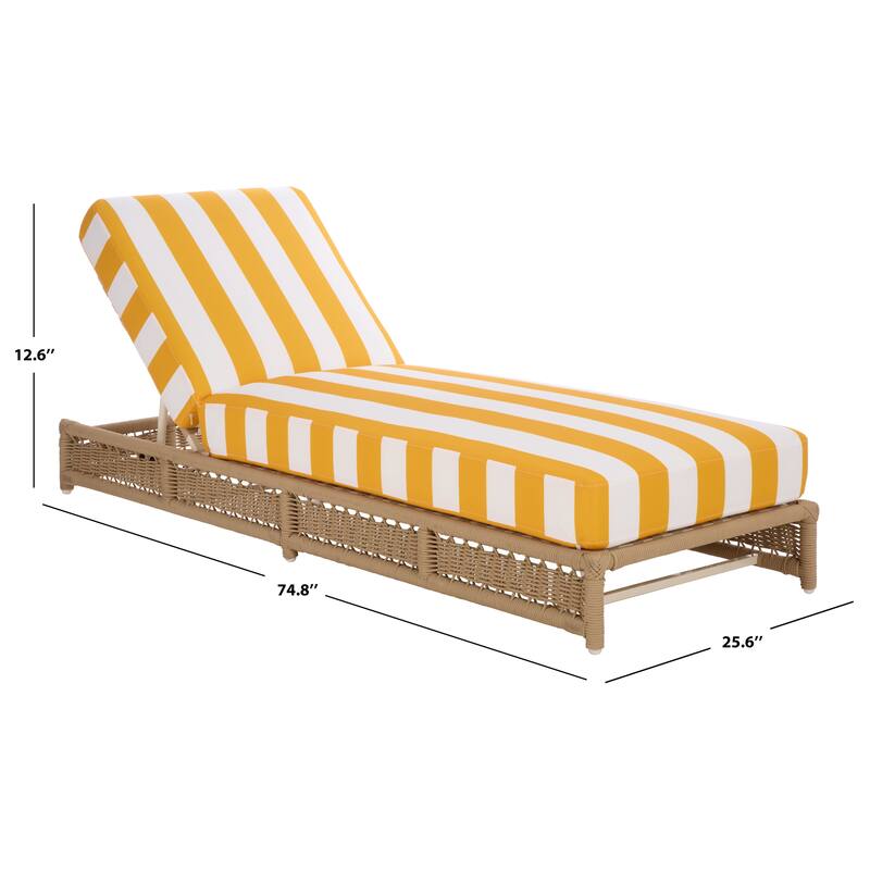 SAFAVIEH Outdoor Living Callan Lounger - 75"W x 26"D x 13"H