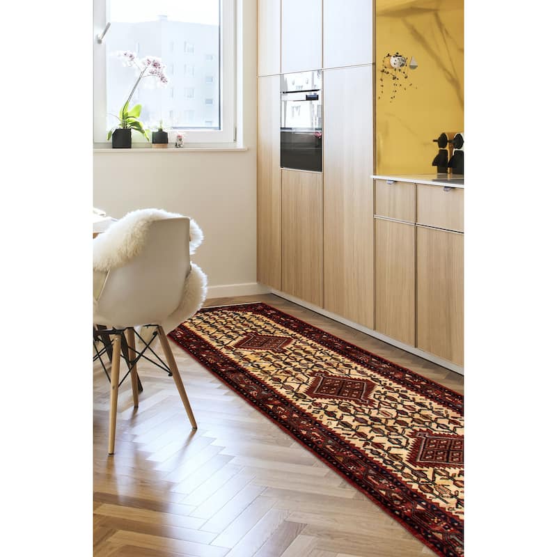 ECARPETGALLERY Hand-knotted Andelz Cream Wool Rug - 3'0 x 10'1