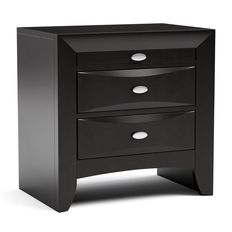 Furniture of America Brent 5-Piece Wood Platform Bedroom Set with Drawers and Bookcase Headboard