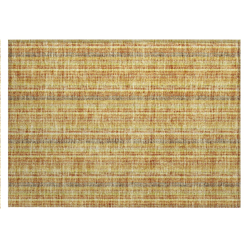 Machine Washable Indoor/ Outdoor Stripe Chantille Rug