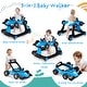 preview thumbnail 6 of 6, Blue PP Multi-Stage Kids Walker with Lights, Music and Adjustable Heights - 29" x 24" x 20"/21"/22" (L x W x H)