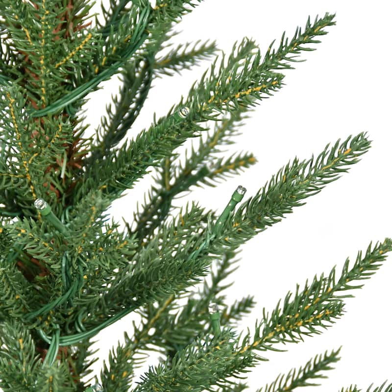 Puleo International 2' Pre-Lit Artificial Green Potted Arctic Fir Tree
