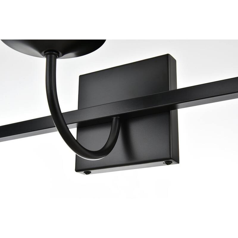 Avant 1 Light Black and Clear Bath Sconce