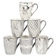 preview thumbnail 2 of 7, Certified International Matrix Silver Plated Tapered 16 oz. Mugs, Set of 6 Assorted Designs