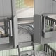 preview thumbnail 40 of 43, Twin Wood House Bunk Bed with Roof & Safety Guardrails