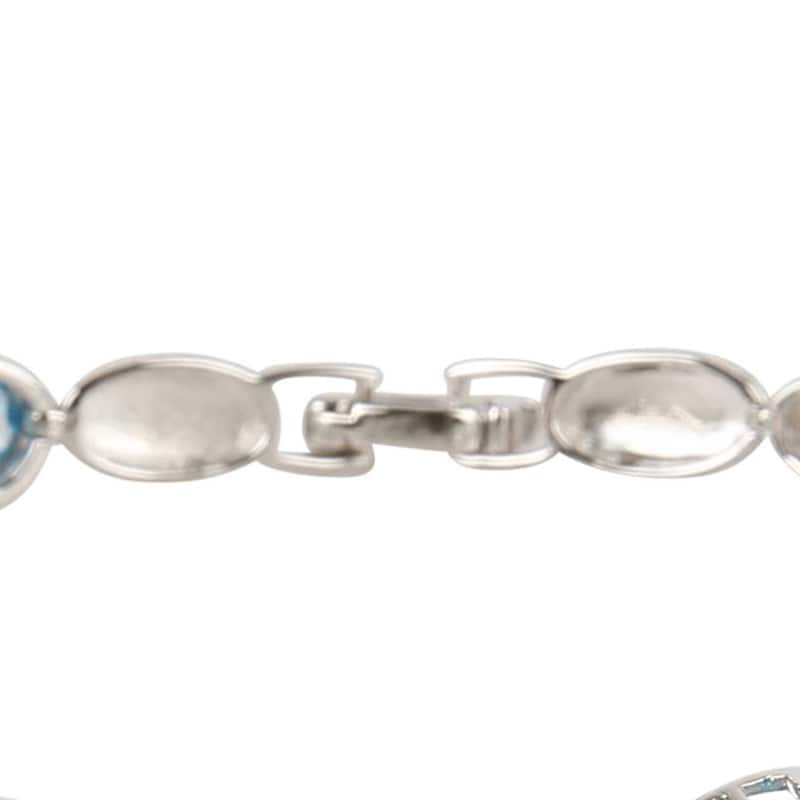925 Sterling Silver Swiss Blue Topaz Bracelet