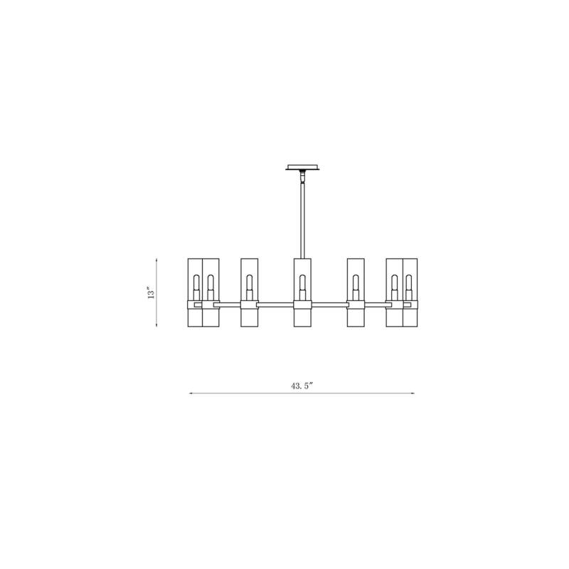 Datus 12 Light Chandelier - 43.5