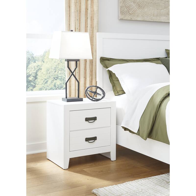 Signature Design by Ashley Binterglen White Nightstand