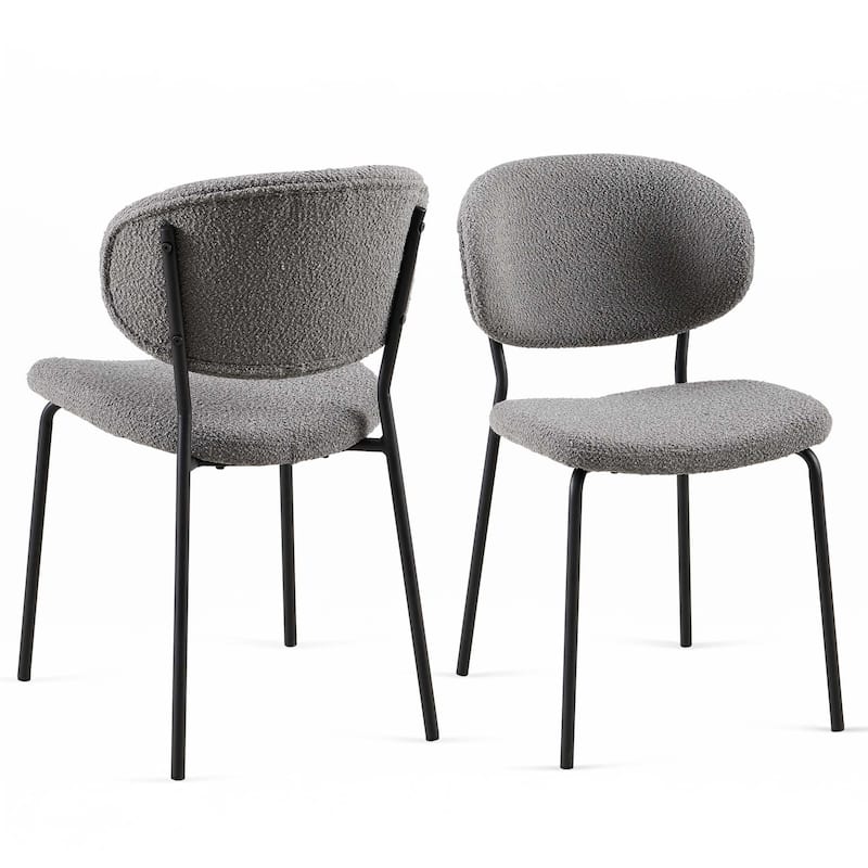 Boucle Fabric Dining Chairs
