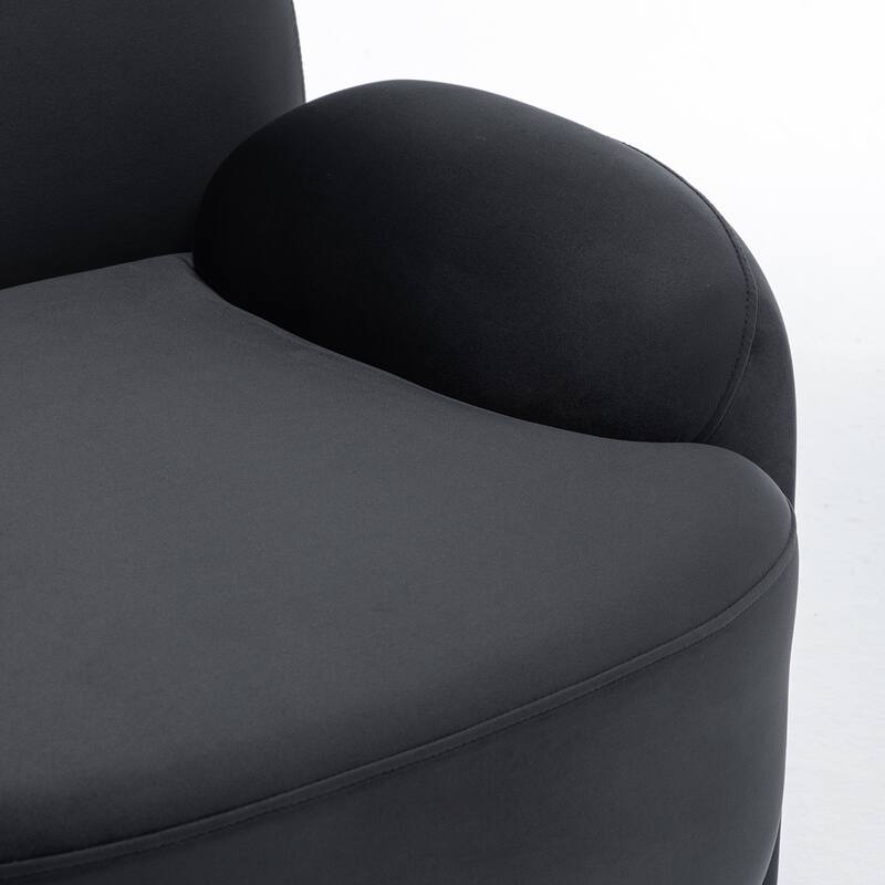 SEYNAR Modern Glam Velvet Thickened Seat Cushion Accent Chair