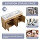 preview thumbnail 16 of 17, Jentoria 48"/60" FreeStanding Bathroom Vanity with Sink, Bathroom Vanity with Soft Close Door and Adjustable Shelf