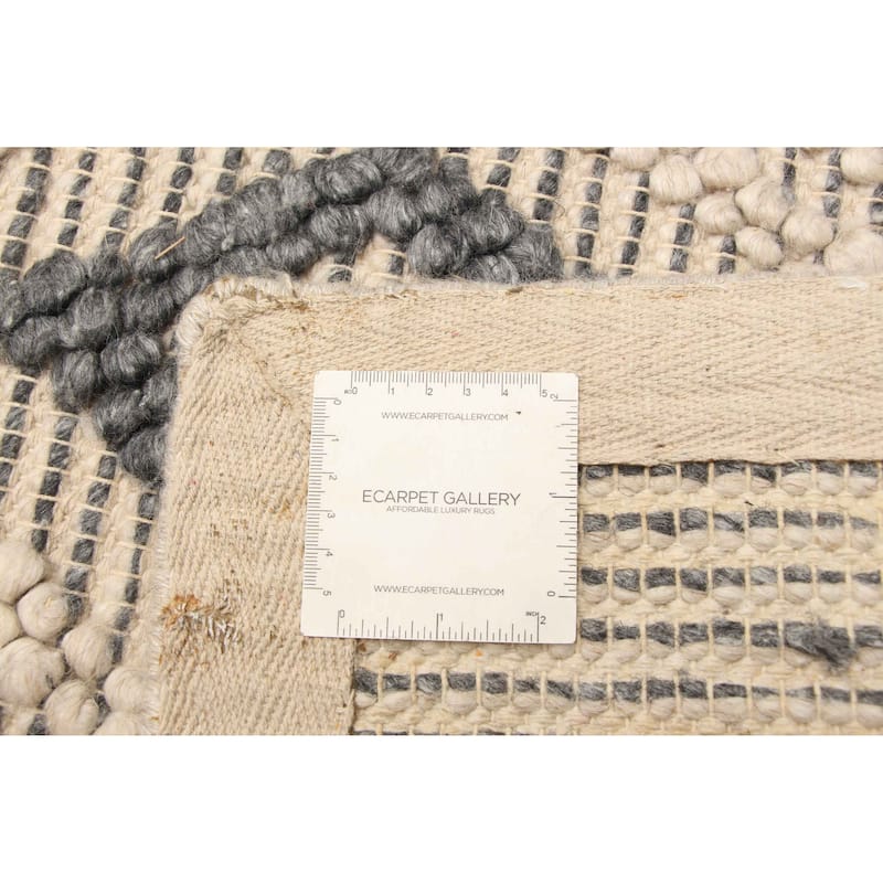 ECARPETGALLERY Braid weave Sienna Cream Wool Rug - 5'1 x 8'1