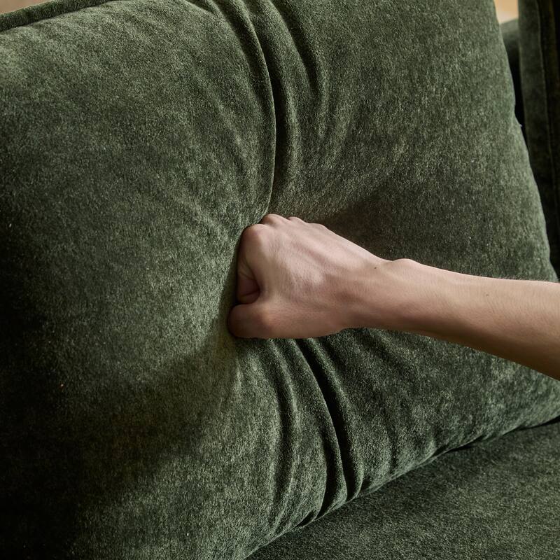 84.5" Modern 3-Seater Upholstered Velvet Sofa