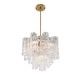 preview thumbnail 3 of 6, Addis 4 Light Aged Brass Chandelier - 17.75"W x 13.75"H x 17.75"D