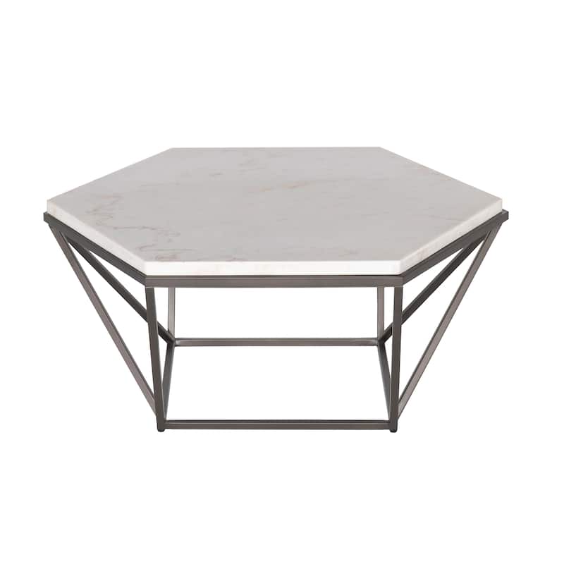 Steve Silver Crandall White Marble Top Coffee Table
