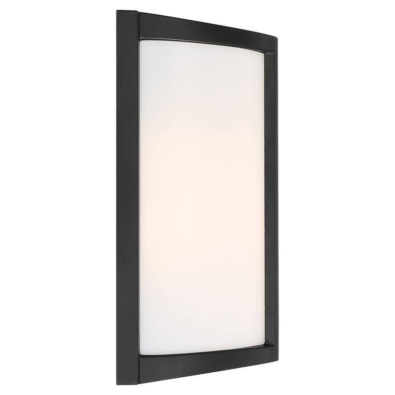 Margate Black Marine Grade LED Wall Sconce with Acrylic Lens