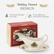 preview thumbnail 3 of 5, Spode Christmas Tree Gravy Boat and Stand - 8.4" L x 6.6" W x 4.5" H