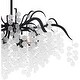 preview thumbnail 4 of 6, Maple 6-Light Earth Black Chandelier