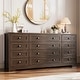 preview thumbnail 20 of 26, 12 Drawers Wood Dressers, 63" Long TV Stand Dresser for 65 Inch TV