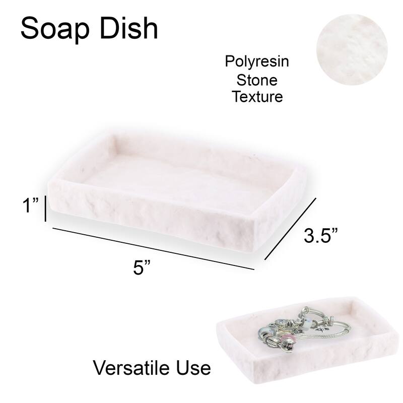 Collection Stone Effect Bath Accessory Set-4 pieces