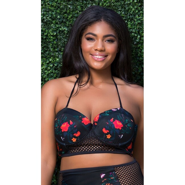 plus size longline bikini
