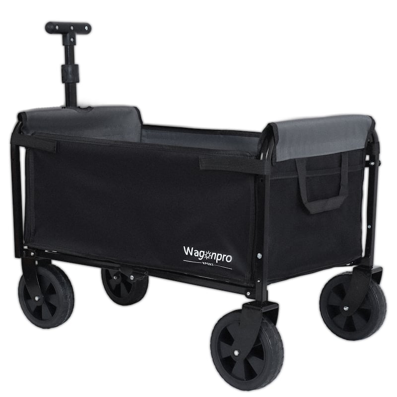 Convertible Steel Folding Camping Wagon Cart,Storage Compartment