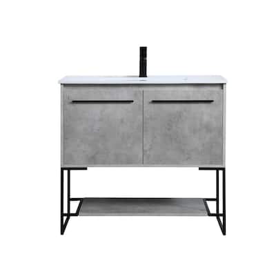 Elegant Lighting VF42036 Gerard 36" Free Standing Single Basin Vanity