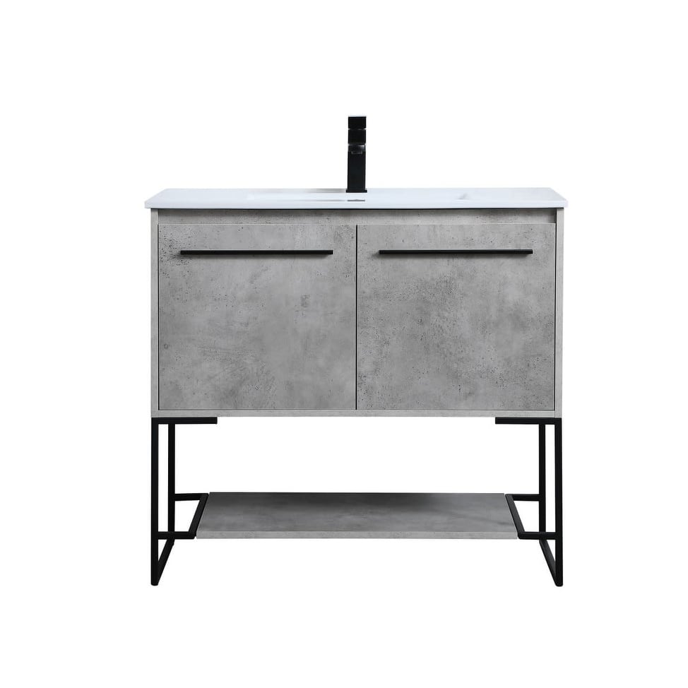 Elegant Lighting VF42036 Gerard 36" Free Standing Single Basin Vanity