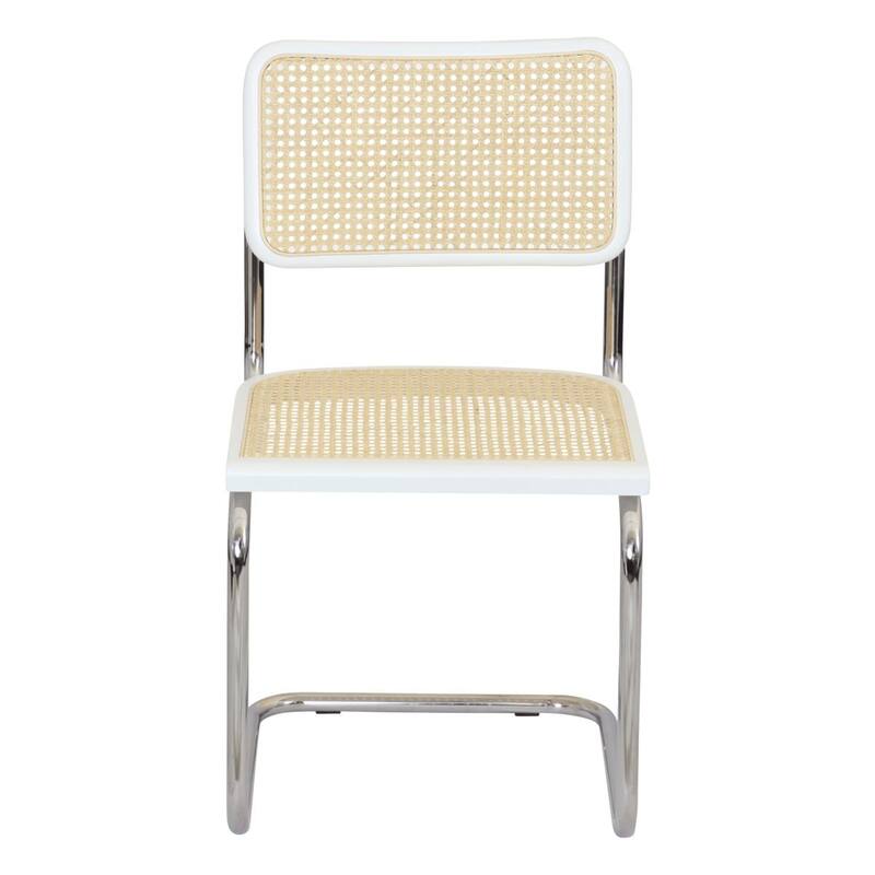 Breuer Chair Company Marcel Breuer Cesca Cane Cantilever Side Chair w/ Chrome Steel Frame (Various Wood & Cane Colors)